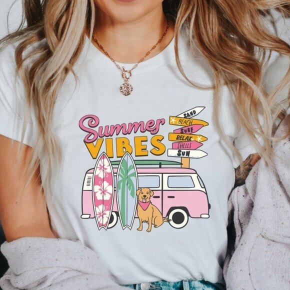 Tops - Summer Vibes T-Shirt, Summer T-Shirt